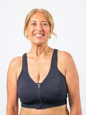 Prairie Wear Hugger Luma Size 2XL Black Compression Post Surgical Mastectomy Bra